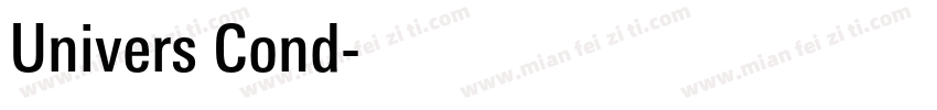 Univers Cond字体转换